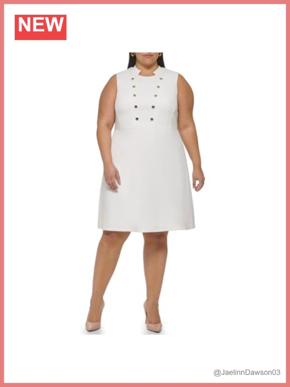 Tommy Hilfiger Adaptive Women's Mock Collar Sleeveless Dress